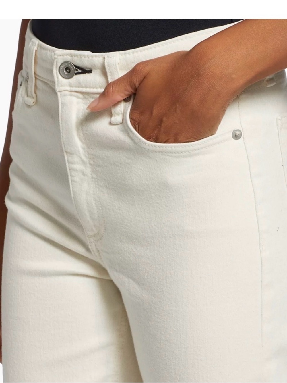 rag & bone High-Rise Off-White Jeans